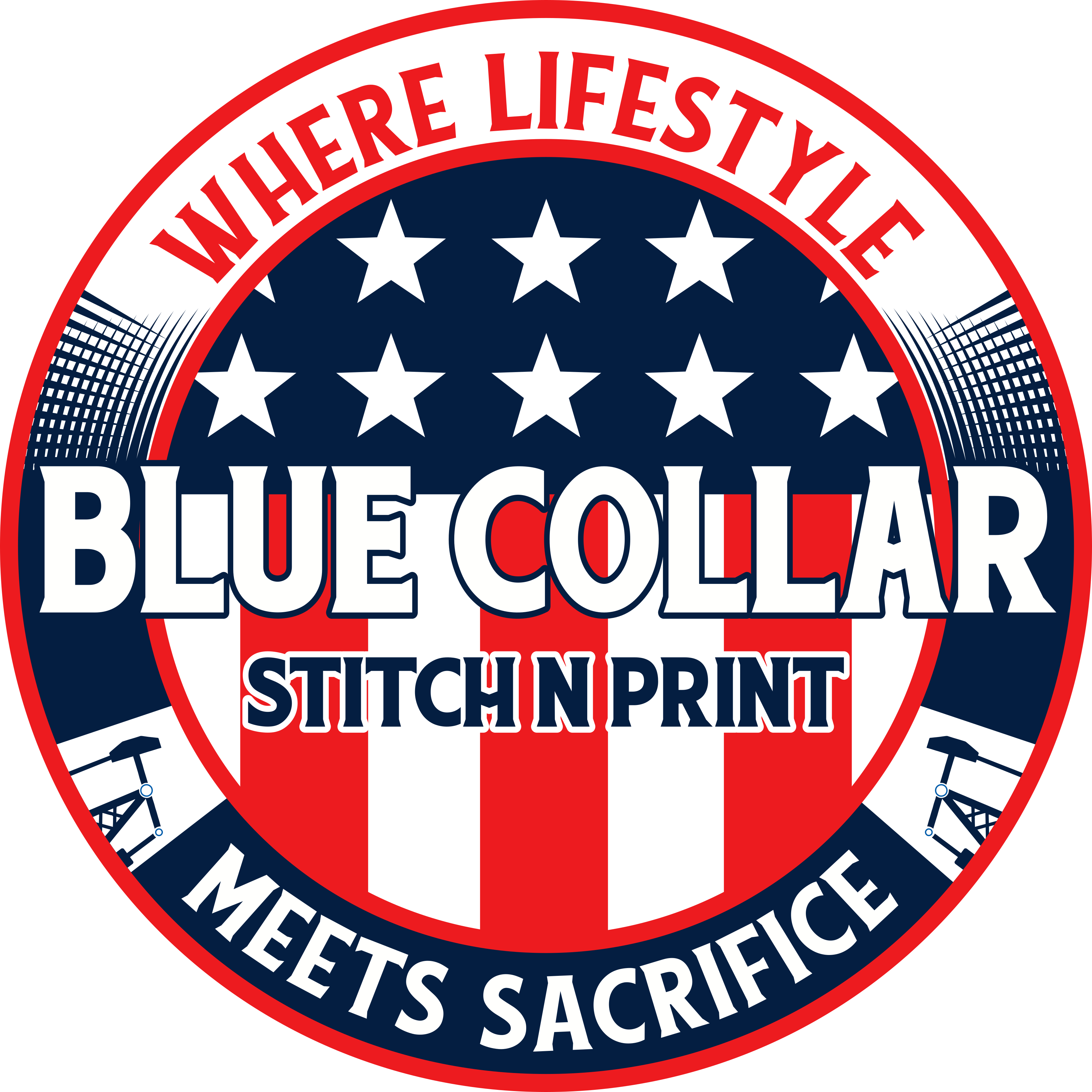 Blue Collar Stitch N Print